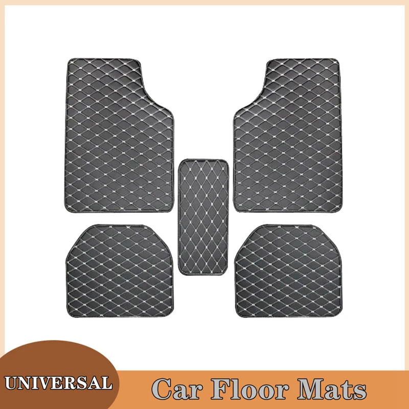 Car Floor Mats 5Pcs Universal  - Car Floor Mats Universal Waterproof Leather 评论和价格