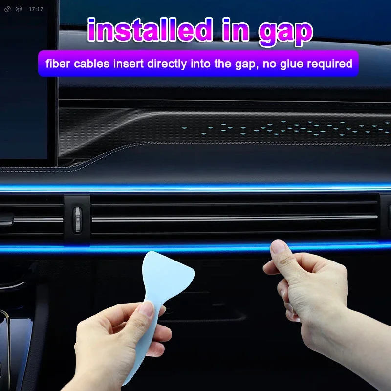 1/2/3/4/5M RGB Car Interior Am - Led Ambient Interior Car Lights App Control 评论和价格