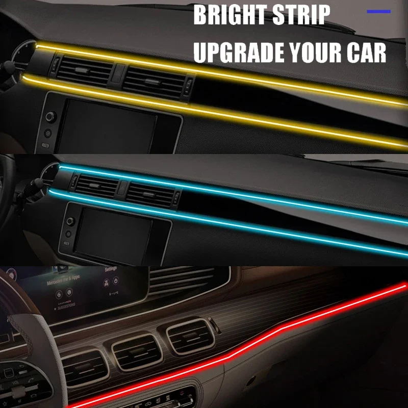1/2/3/4/5M RGB Car Interior Am - Led Ambient Interior Car Lights App Control 评论和价格