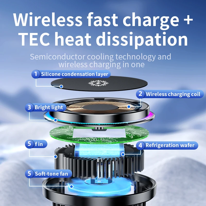 Ice Cooling Magnetic Wireless  - Wireless Car Charger Mount Fast Charging 评论和价格