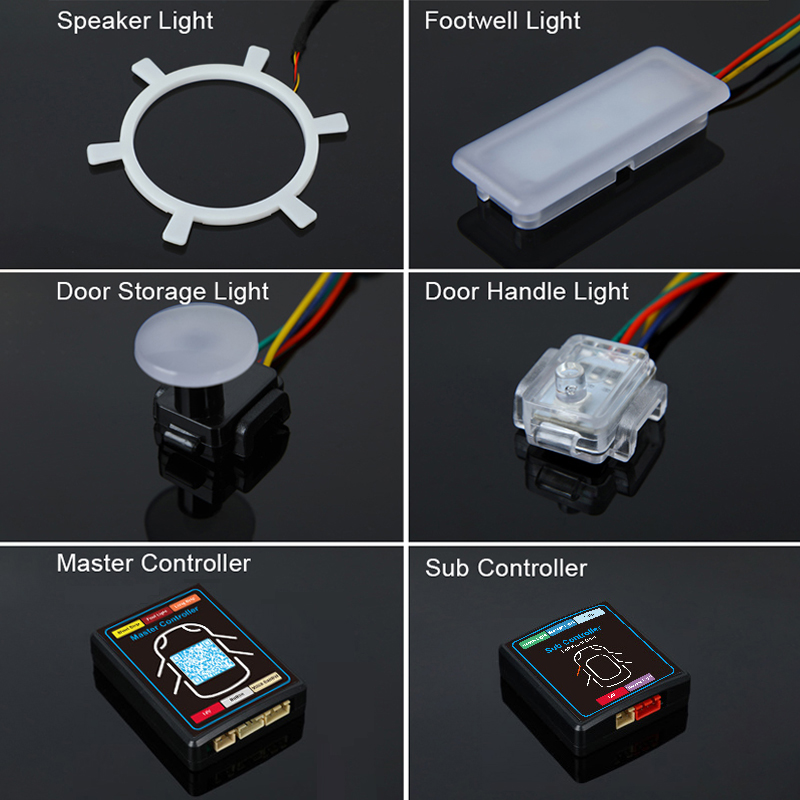 22 in 1 Dream Color RGB Dynami - Led Ambient Interior Car Lights App Control 评论和价格