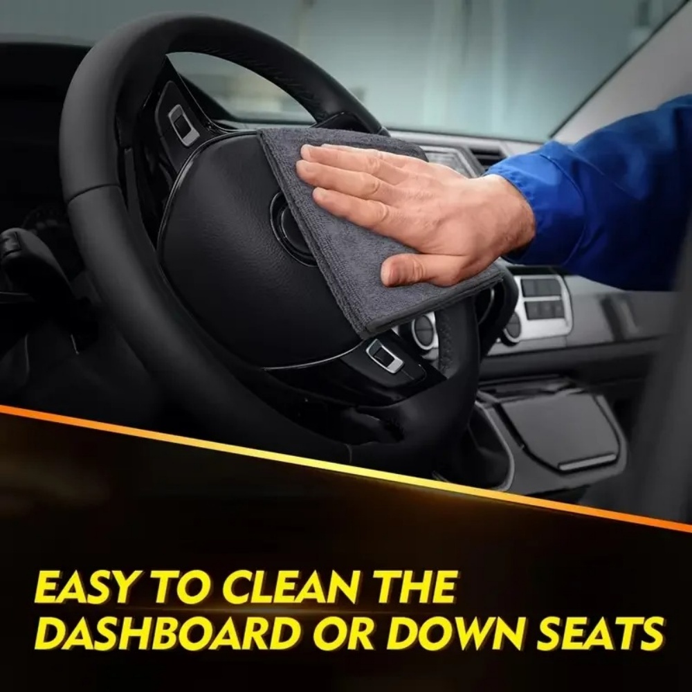Black Microfiber Cleaning Clot - Microfiber Car Drying Towel Super Absorbent 评论和价格