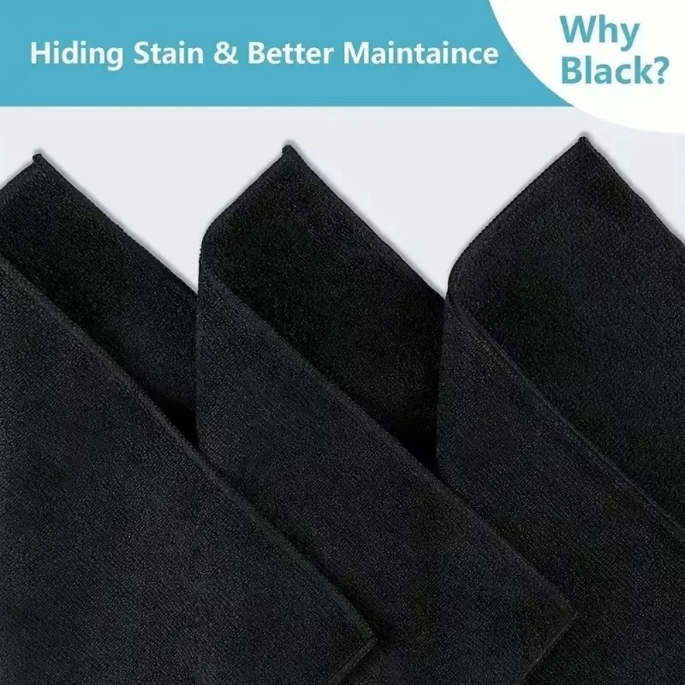 Black Microfiber Cleaning Clot - Microfiber Car Drying Towel Super Absorbent 评论和价格