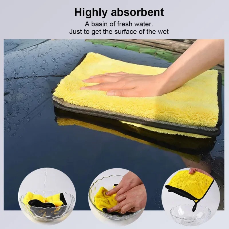 1-20pcs Thicken Microfiber Clo - Microfiber Car Drying Towel Super Absorbent 评论和价格