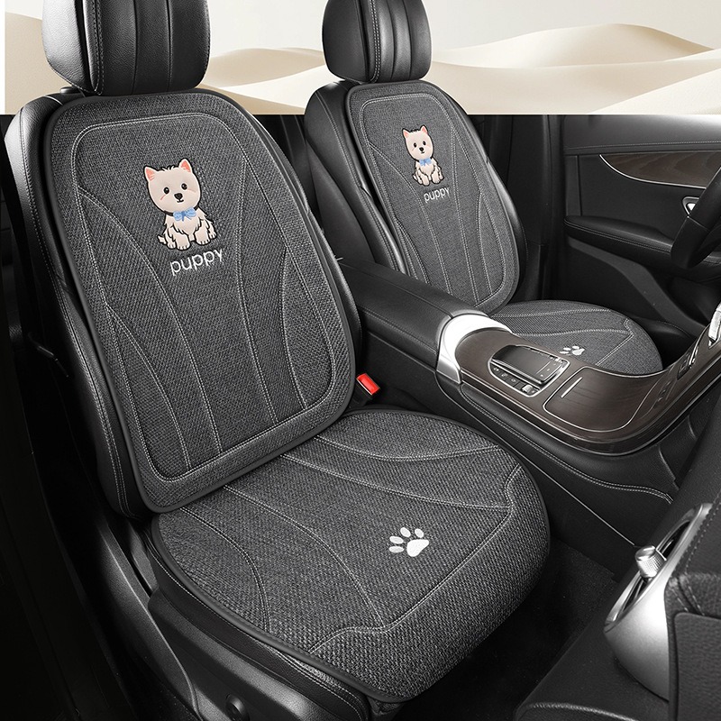 Cute Cartoon Puppy Car Seat Co - Leather Car Seat Covers Full Set Universal 评论和价格