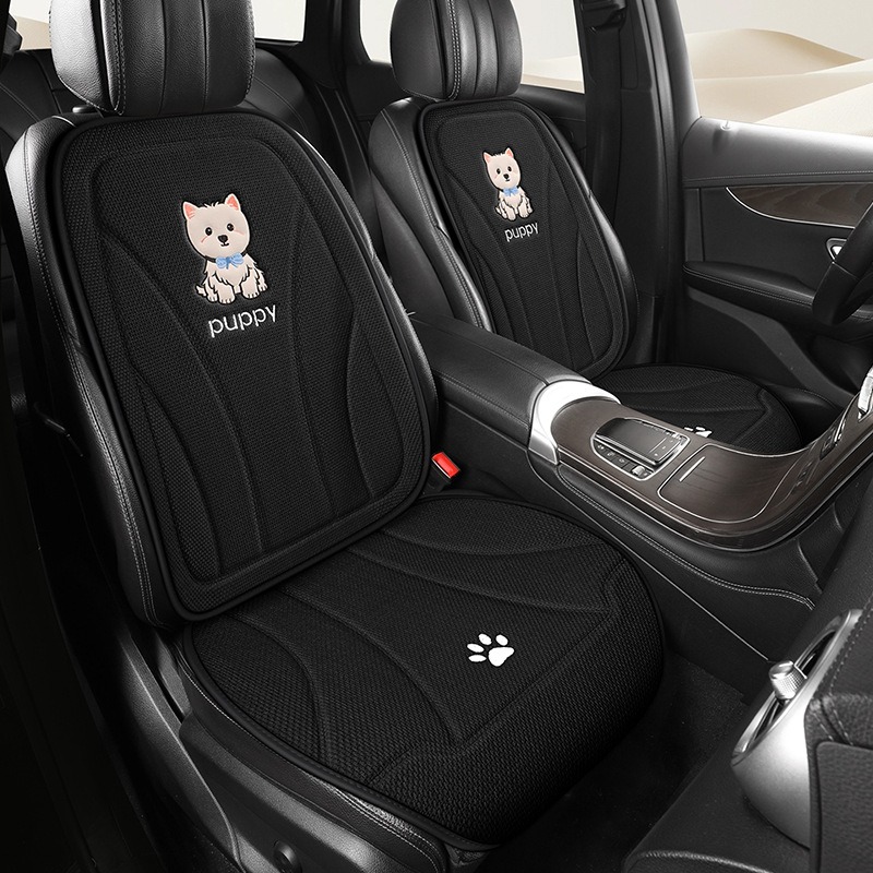Cute Cartoon Puppy Car Seat Co - Leather Car Seat Covers Full Set Universal 评论和价格