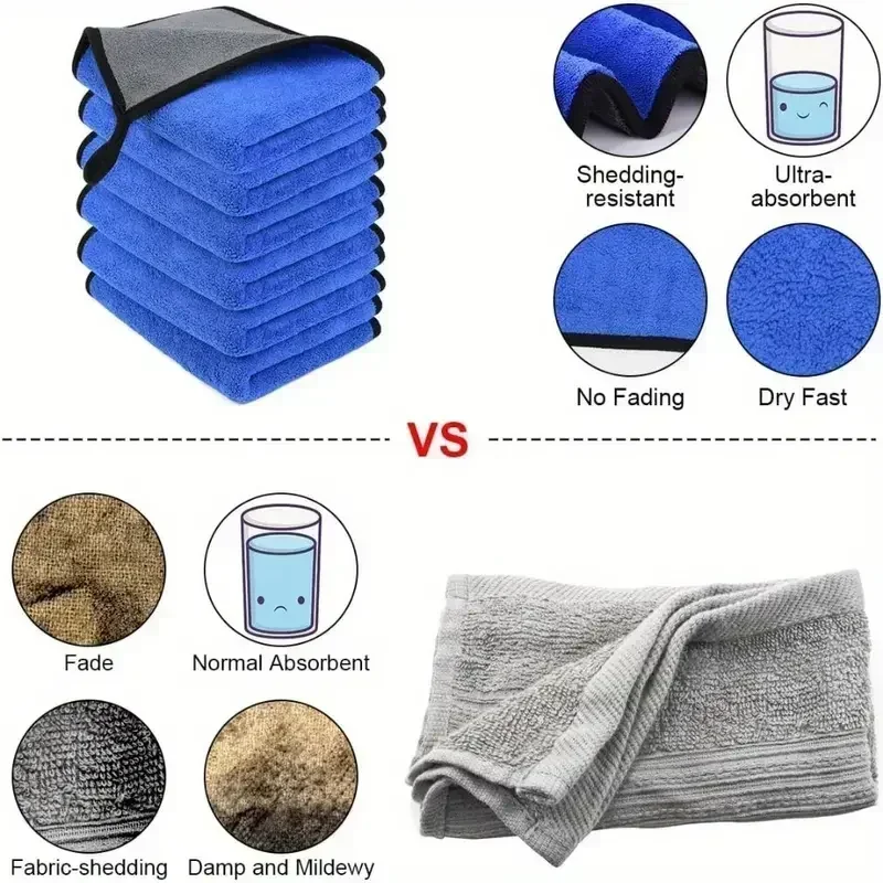 Car Wash Towel 1/5pcs Microfib - Microfiber Car Drying Towel Super Absorbent 评论和价格